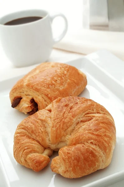 Croissants Gebäck pain au chocolat — Stockfoto