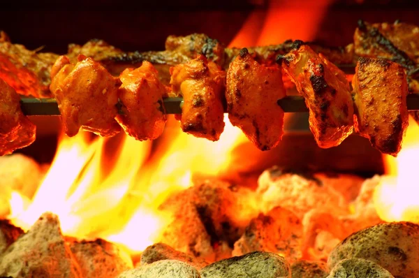 Pollo indio Tikka Kebab — Foto de Stock