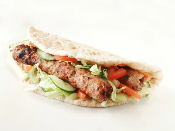 Panino dell'involucro di tikka shish donner — Foto Stock