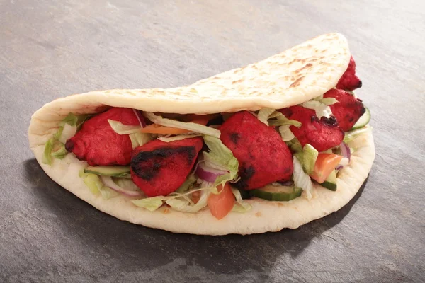 Tikka shish donner wrap sandwich — Stock Photo, Image