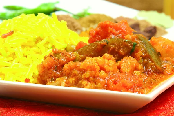 Indian curry meal — Stock Photo, Image