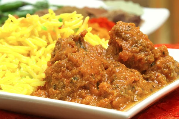 Indyjskie curry posiłek — Zdjęcie stockowe