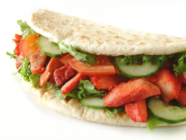 Shish kofta tikka brood wrap — Stockfoto