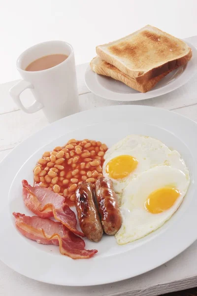 Geleneksel tam İngiliz kahvaltısı — Stok fotoğraf