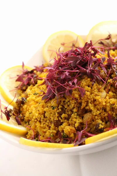 Couscous salad in bowl — Stock Photo, Image