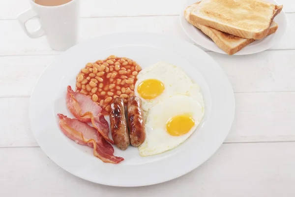 Hagyományos, teljes angol reggeli — Stock Fotó