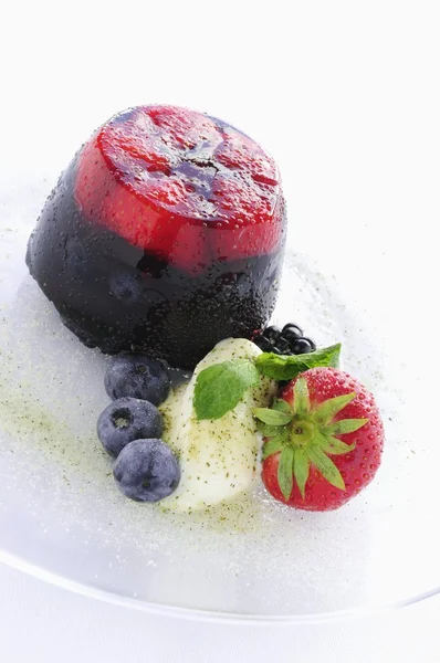 Gelatinerad frukt dessert — Stockfoto