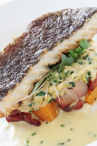 Cod fish dinner — Stock Photo, Image