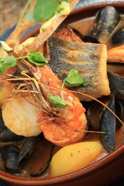 Bouillabaisse fish stew — Stock Photo, Image