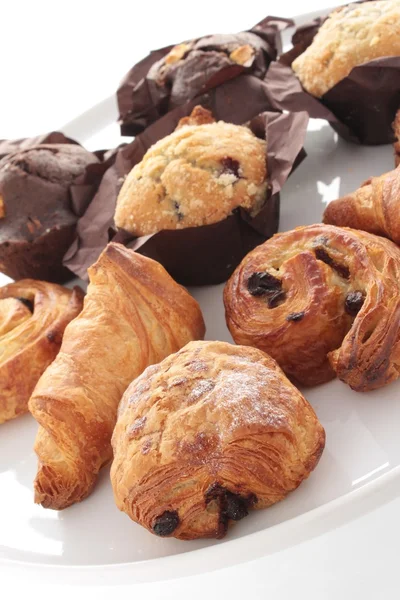 Croissants pastries pain au chocolat — Stock Photo, Image