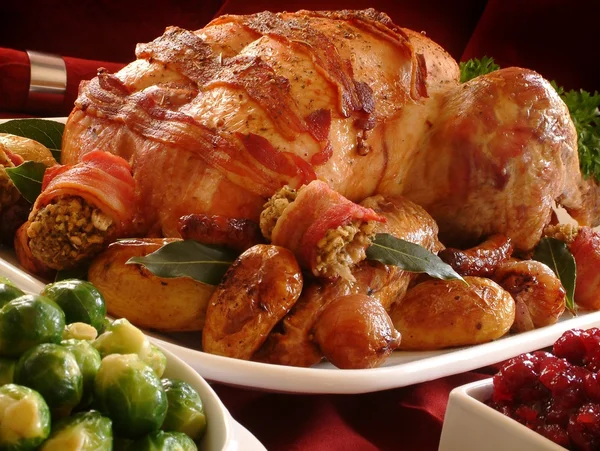 Christmas dinner turkey — Stock Photo, Image