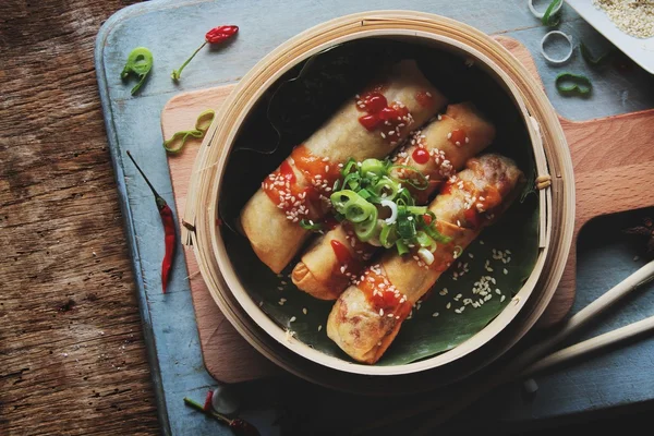 Rolos de primavera chineses — Fotografia de Stock