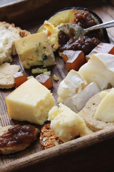 Selecção de queijos frescos — Fotografia de Stock