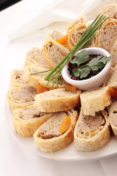 Pork sausage rolls — Stock Photo, Image