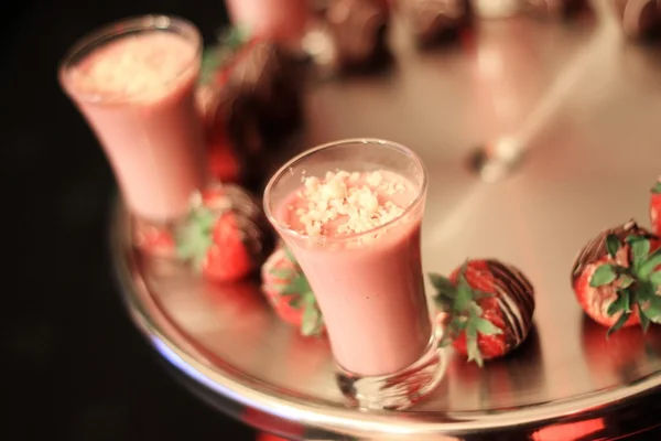 Shot glass mini dessert — Stock Photo, Image