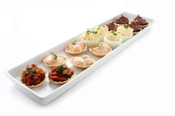 Selection of various canape — Stock Photo, Image