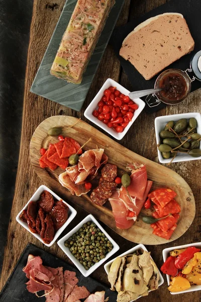 Antipasta Canapes selection — Stock Photo, Image