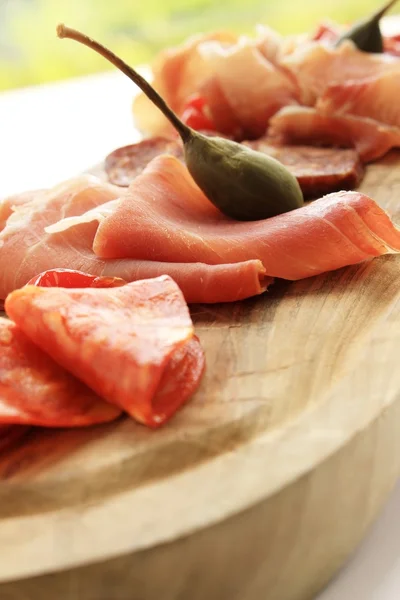 Meat selection antipasta — Stock Photo, Image