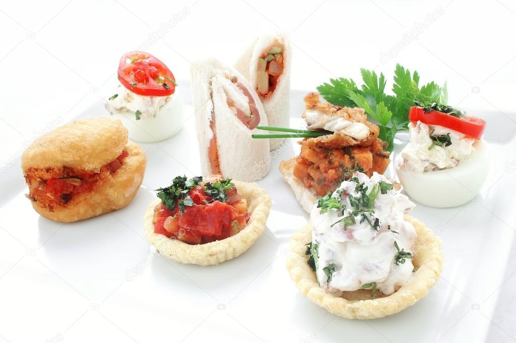 Selection of various finger food