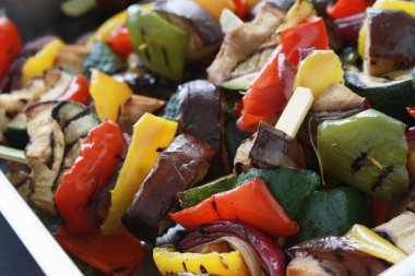 pan kavrulmuş karışık sebze