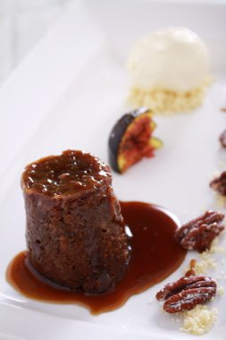 Yapışkan şekerleme puding tatlısı