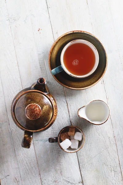 Hacer té en olla — Foto de Stock