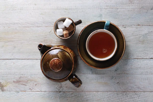 Hacer té en olla — Foto de Stock