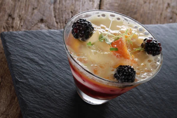 Sweet fruit triffle dessert — Stock Photo, Image