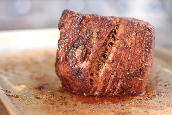 Főzött steak pihenő — Stock Fotó