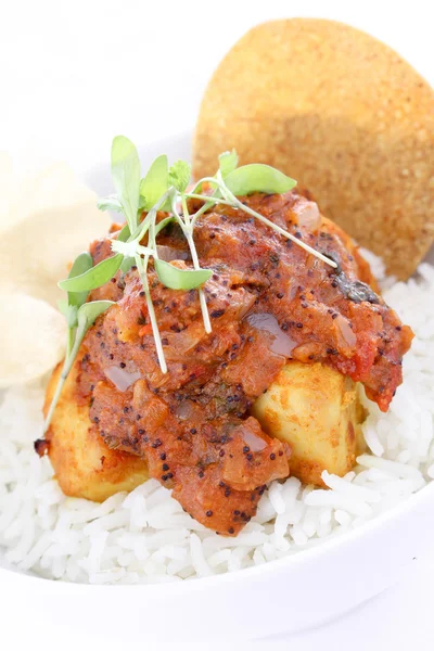 Chicken curry meal — Stock Photo, Image