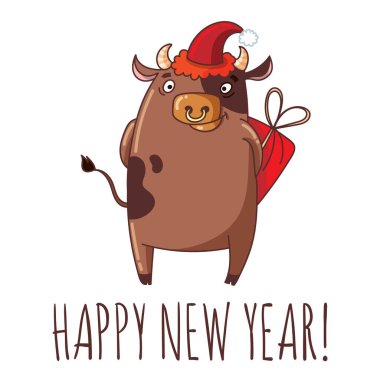 Hediyeli boğa, yeni yılın kutlu olsun.