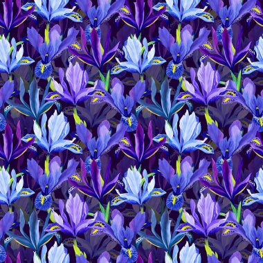 Mor bir arka planda pürüzsüz zambak deseni