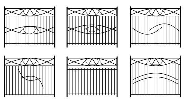 Railings with symbols in vector format — Stock Vector