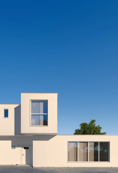 Modern minimal cubic house — Stock Photo, Image