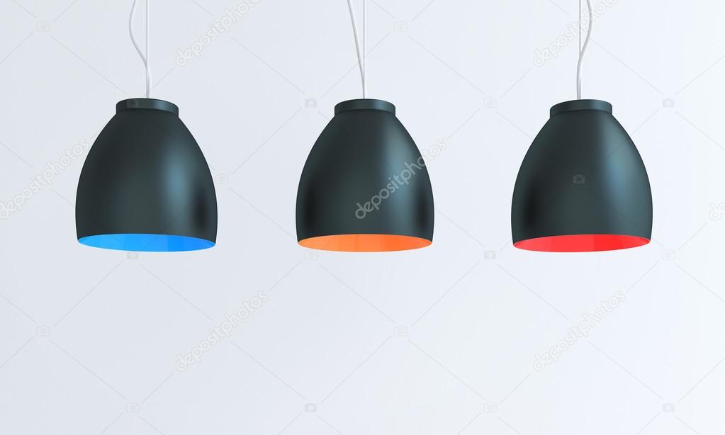 Multicolored lamp composition