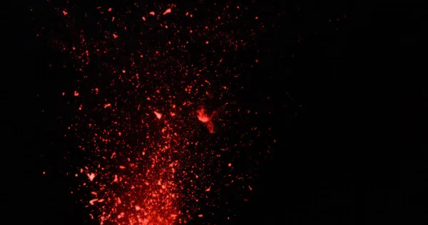 Ohromující záběr na horu Jasur, jak v noci vybuchuje a říhne magmatem.. — Stock fotografie