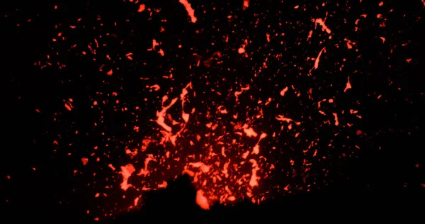 Detailní záběr intenzivní sopečné erupce mocné hory Yasur. — Stock fotografie