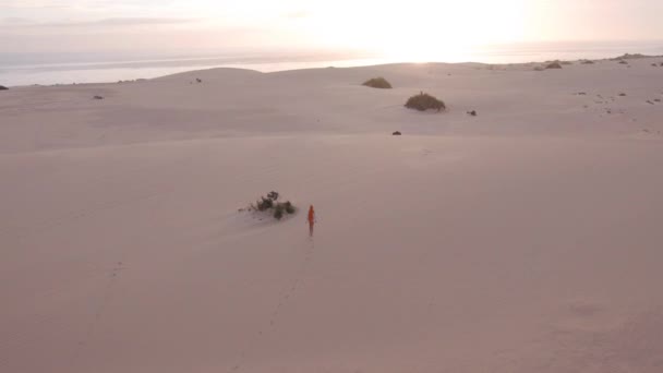 Femme marchant vers l'océan 