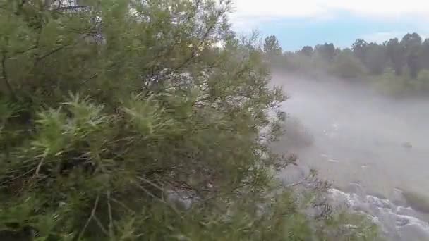 Brouillard et brouillard sur la rivière — Video