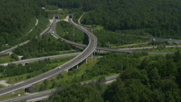 Autobahnkreuz — Stockvideo