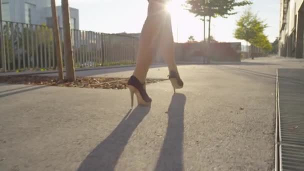 Geschäftsfrau zu Fuß — Stockvideo