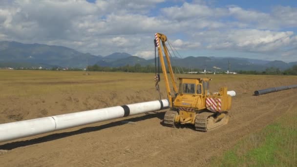 Будівництво газопроводу — стокове відео