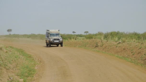 Touristenjeep auf Pirsch — Stockvideo