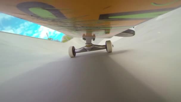 Skateboard dans un skatepark — Video