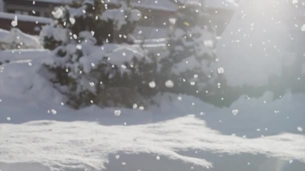 Arka plan kar yağışı — Stok video