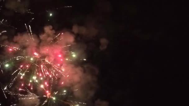 Fuegos artificiales para Año Nuevo — Vídeo de stock