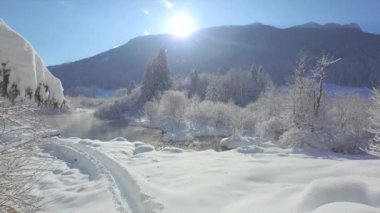 Kışın güzel doğa manzara