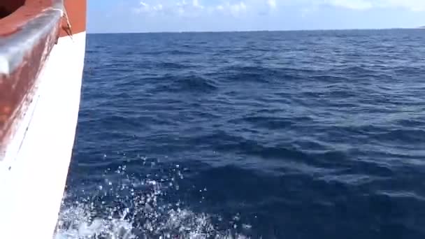 Paseo en barco océano — Vídeo de stock