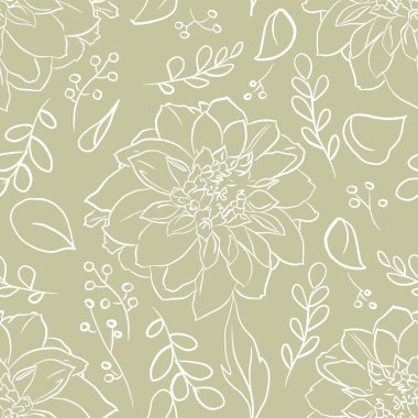 El çizimi doğrusal yıldız çiçekleri ile güzel bir arkaplan. Hisse çizimi.