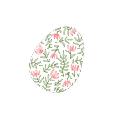 Çok renkli yumurtalardan oluşan bir Paskalya çizimi. Suluboya çizimi